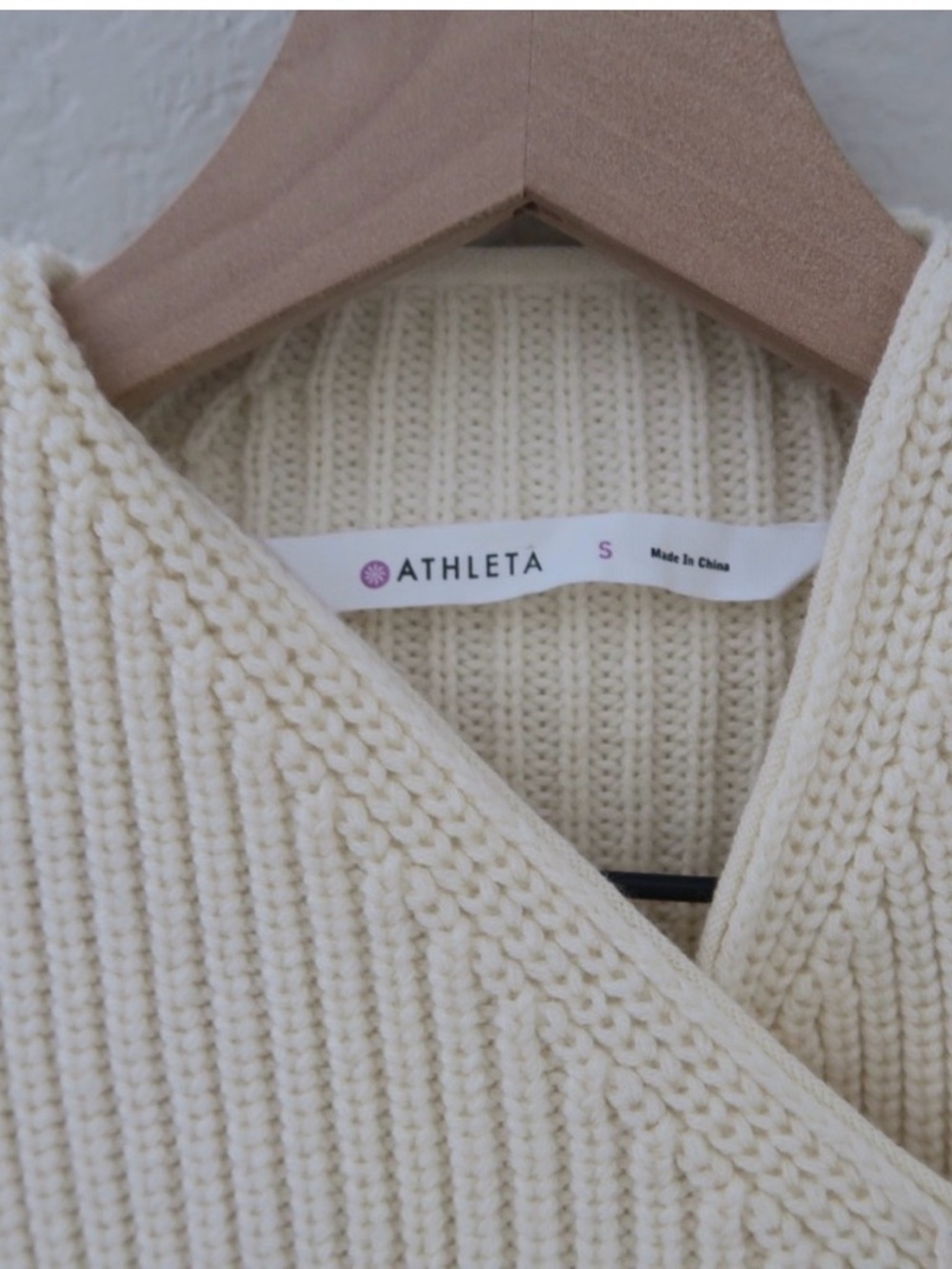 Athleta Sweater Moto Jacket Merino Wool Knit Cream - Picture 2 of 2